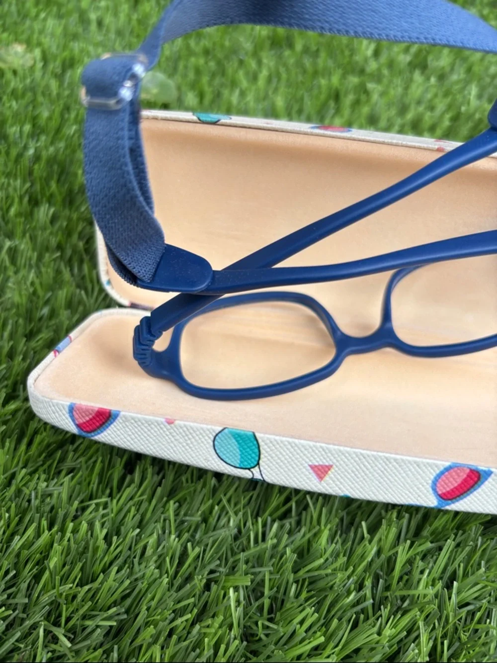 Children's Flexible Navy Blue Glasses with Secure Strap